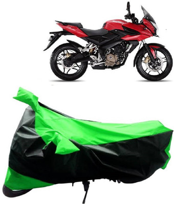 MoTRoX Two Wheeler Cover for Bajaj(Pulsar AS 150, Green, Black)