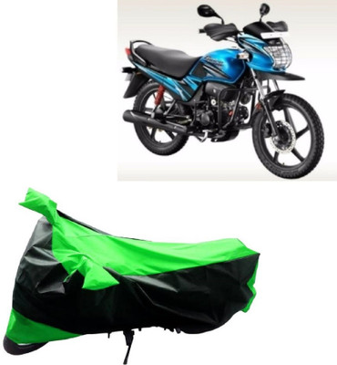 MMSSTAR Waterproof Two Wheeler Cover for Hero(Passion Pro TR, Green, Black)
