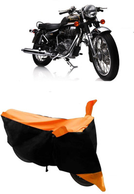 MoTRoX Two Wheeler Cover for Royal Enfield(Electra Delux, Orange)