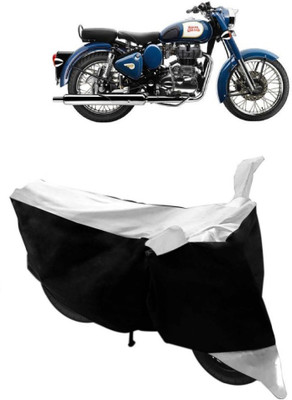 MoTRoX Two Wheeler Cover for Royal Enfield(Bullet 350, White)