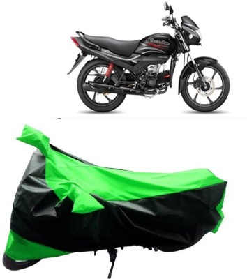 BIKECOVER Two Wheeler Cover for Hero(Passion Pro, Green, Black)