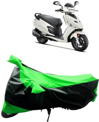 MMSSTAR Waterproof Two Wheeler Cover for Hero(Moto Corp Duet, Green, Black)
