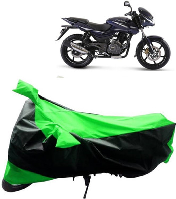 BIKECOVER Two Wheeler Cover for Bajaj(Pulsar 180 DTS-i, Green, Black)
