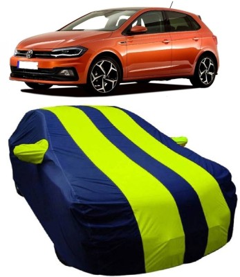 MoTRoX Car Cover For Volkswagen Polo Cross (With Mirror Pockets)(Blue, Green)