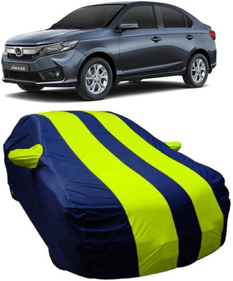 MoTRoX Car Cover For Honda Amaze (With Mirror Pockets)(Blue, Green)
