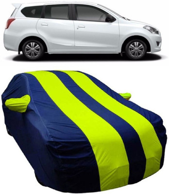 MoTRoX Car Cover For Nissan Go (With Mirror Pockets)(Blue, Green)
