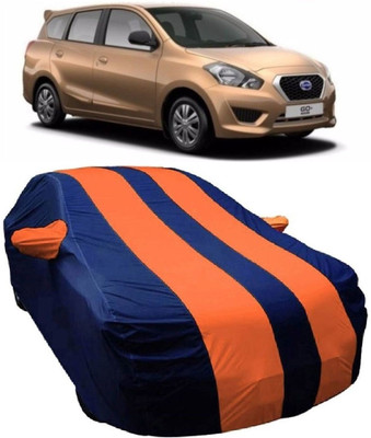 MoTRoX Car Cover For Nissan Go+ (With Mirror Pockets)(Blue, Orange)