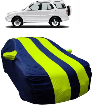 MoTRoX Car Cover For Tata Safari Dicor (With Mirror Pockets)(Blue, Green)