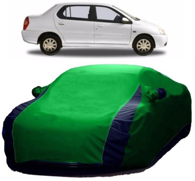 MoTRoX Car Cover For Tata Indigo (With Mirror Pockets)(Blue, Green)