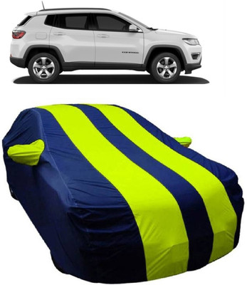 MoTRoX Car Cover For Jeep Compass (With Mirror Pockets)(Blue, Green)
