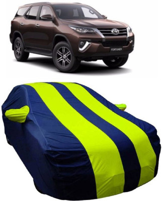 MoTRoX Car Cover For Toyota Fortuner (With Mirror Pockets)(Blue, Green)