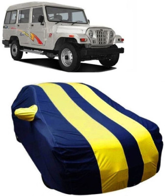 MoTRoX Car Cover For Mahindra Marshal (With Mirror Pockets)(Blue, Yellow)