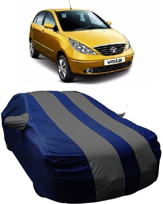 MoTRoX Car Cover For Tata Vista (With Mirror Pockets)(Blue, Grey)