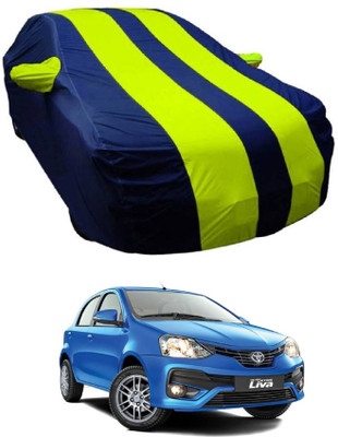 MoTRoX Car Cover For Toyota Etios Liva (With Mirror Pockets)(Blue, Green)