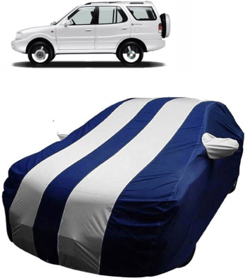 MoTRoX Car Cover For Tata Safari Dicor (With Mirror Pockets)(Blue, White)