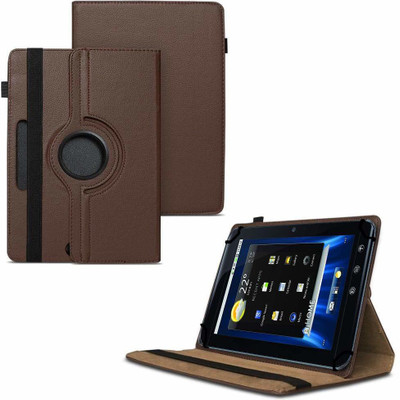 TGK Flip Cover for Dell Streak 7 4G Android Tablet 7"/ 360 Degree Rotating Universal Case With Three Camera Hole(Brown, Cases with Holder)
