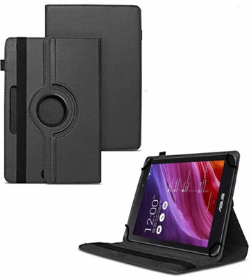 TGK Flip Cover for Asus Fonepad 7 2014 FE170CG Tablet 7"/ 360 Degree Rotating Universal Case With Three Camera Hole(Black, Cases with Holder)