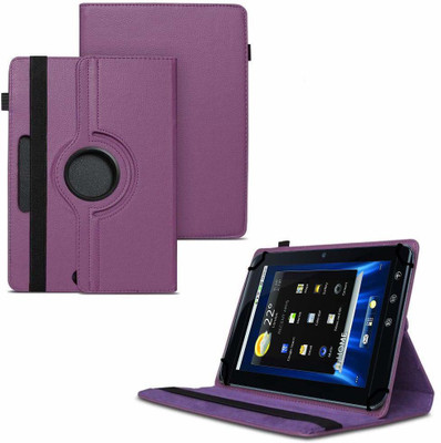 TGK Flip Cover for Dell Streak 7 4G Android Tablet 7"/ 360 Degree Rotating Universal Case With Three Camera Hole(Purple, Cases with Holder)