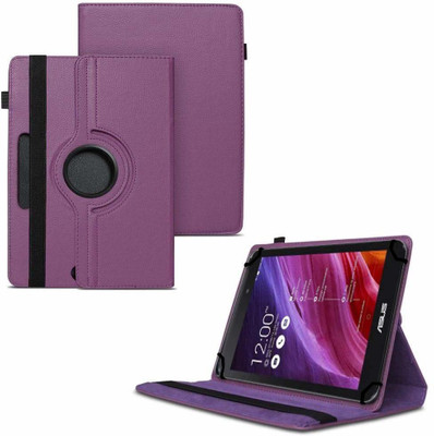 TGK Flip Cover for Asus Fonepad 7 2014 FE170CG Tablet 7"/ 360 Degree Rotating Universal Case With Three Camera Hole(Purple, Cases with Holder)