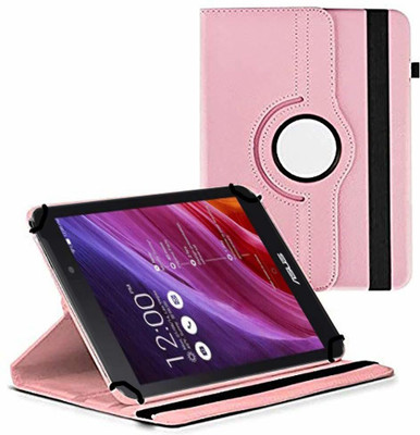 TGK Flip Cover for Asus Fonepad 7 2014 FE170CG Tablet 7"/ 360 Degree Rotating Universal Case With Three Camera Hole(Pink, Cases with Holder)