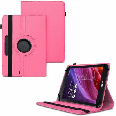 TGK Flip Cover for Asus Fonepad 7 2014 FE170CG Tablet 7"/ 360 Degree Rotating Universal Case With Three Camera Hole(Pink, Cases with Holder)