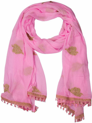 WHITEHEAVEN Chiffon Embroidered Women Dupatta