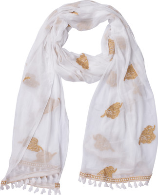 YOUTHQUAKE Chiffon Embroidered Women Dupatta
