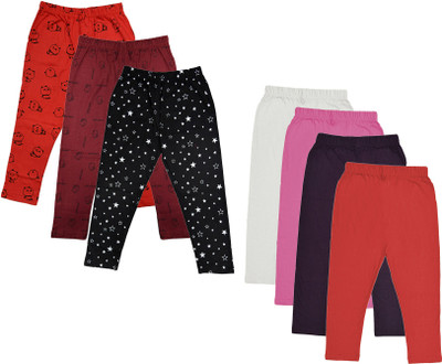 Indistar Capri For Girls Casual Printed Polycotton(Multicolor Pack of 7)