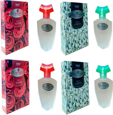 OMSR 2 Rose and 2 Mogra Perfume 100ML Each (Pack of 4) Eau de Parfum  -  400 ml(For Men & Women)
