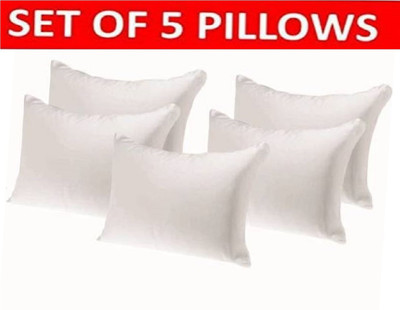Changers Polyester Fibre Solid Sleeping Pillow Pack of 5(White)