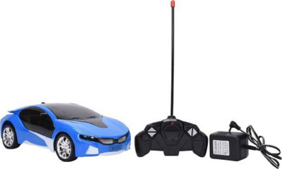 ExaltedCollection Chargeable 3D Remote Control Lightning Famous Car for kids(Shine Blue, Black)