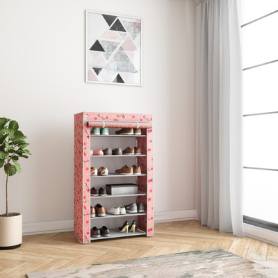 Flipkart SmartBuy 1-Door 6-shelf Metal Collapsible Shoe Stand(Brown, 6 Shelves, DIY(Do-It-Yourself))