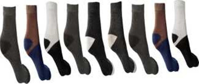 RAJAVI Men & Women Color Block Mid-Calf/Crew(Pack of 9)