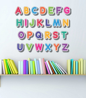 Wallzone 90 cm Alphabets Removable Sticker(Pack of 1)
