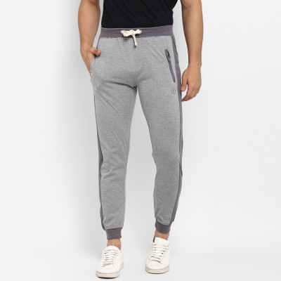 JOVEN Solid Men Grey Track Pants