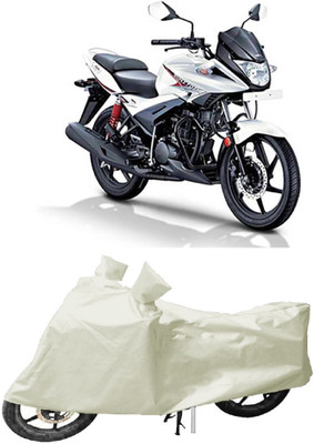 MoTRoX Two Wheeler Cover for Hero(CD deluxe, White)