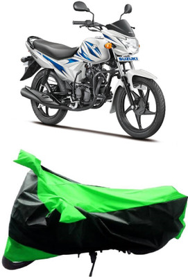 MMSSTAR Waterproof Two Wheeler Cover for Suzuki(Hayate, Green, Black)