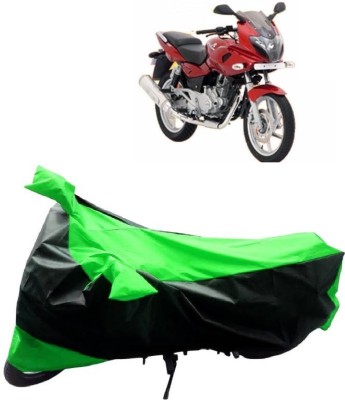 MoTRoX Two Wheeler Cover for Bajaj(Pulsar 220 DTS-i, Green, Black)