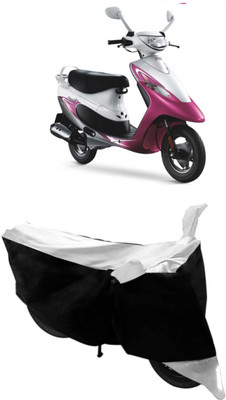 BIKECOVER Two Wheeler Cover for TVS(Scooty Pep+, White)