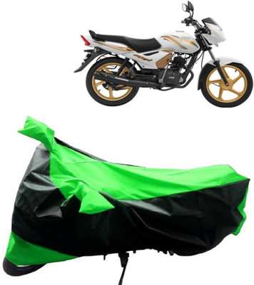 MoTRoX Two Wheeler Cover for TVS(Star City, Green, Black)