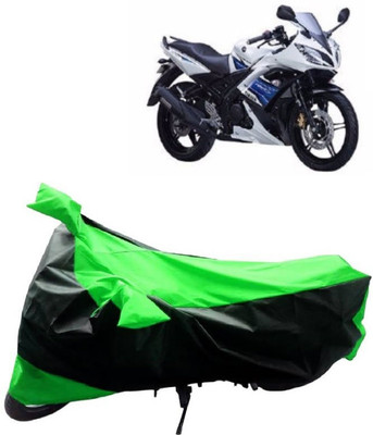MMSSTAR Waterproof Two Wheeler Cover for Yamaha(R15, Green, Black)