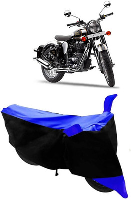 BIKECOVER Waterproof Two Wheeler Cover for Royal Enfield(Classic Chrome, Blue)