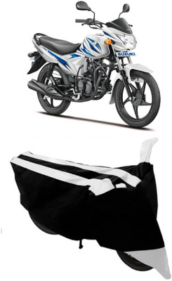 MoTRoX Two Wheeler Cover for Suzuki(Hayate, White)