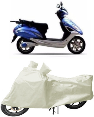 MoTRoX Two Wheeler Cover for Royal Enfield(Battle, White)