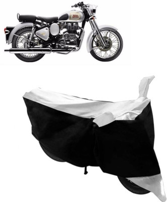 MoTRoX Two Wheeler Cover for Royal Enfield(Classic 350, White)