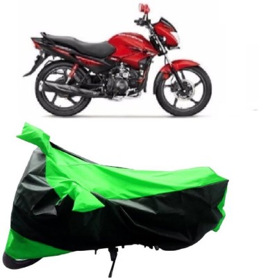 BIKECOVER Two Wheeler Cover for Hero(Glamour FI, Green, Black)