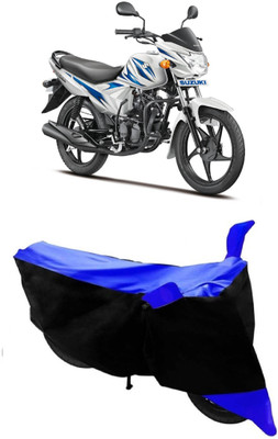 BIKECOVER Two Wheeler Cover for Suzuki(Hayate, Blue)