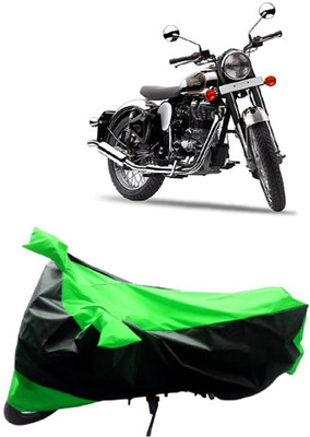 MoTRoX Two Wheeler Cover for Royal Enfield(Classic Chrome, Green, Black)