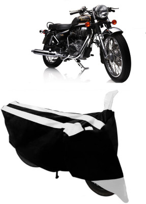 MoTRoX Two Wheeler Cover for Royal Enfield(Electra Delux, White)