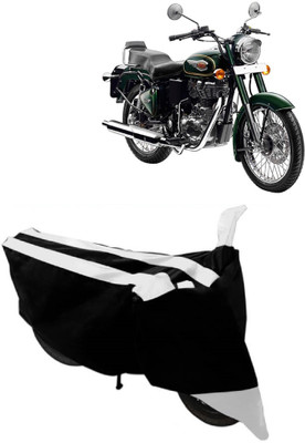 MoTRoX Two Wheeler Cover for Royal Enfield(Bullet 500, White)